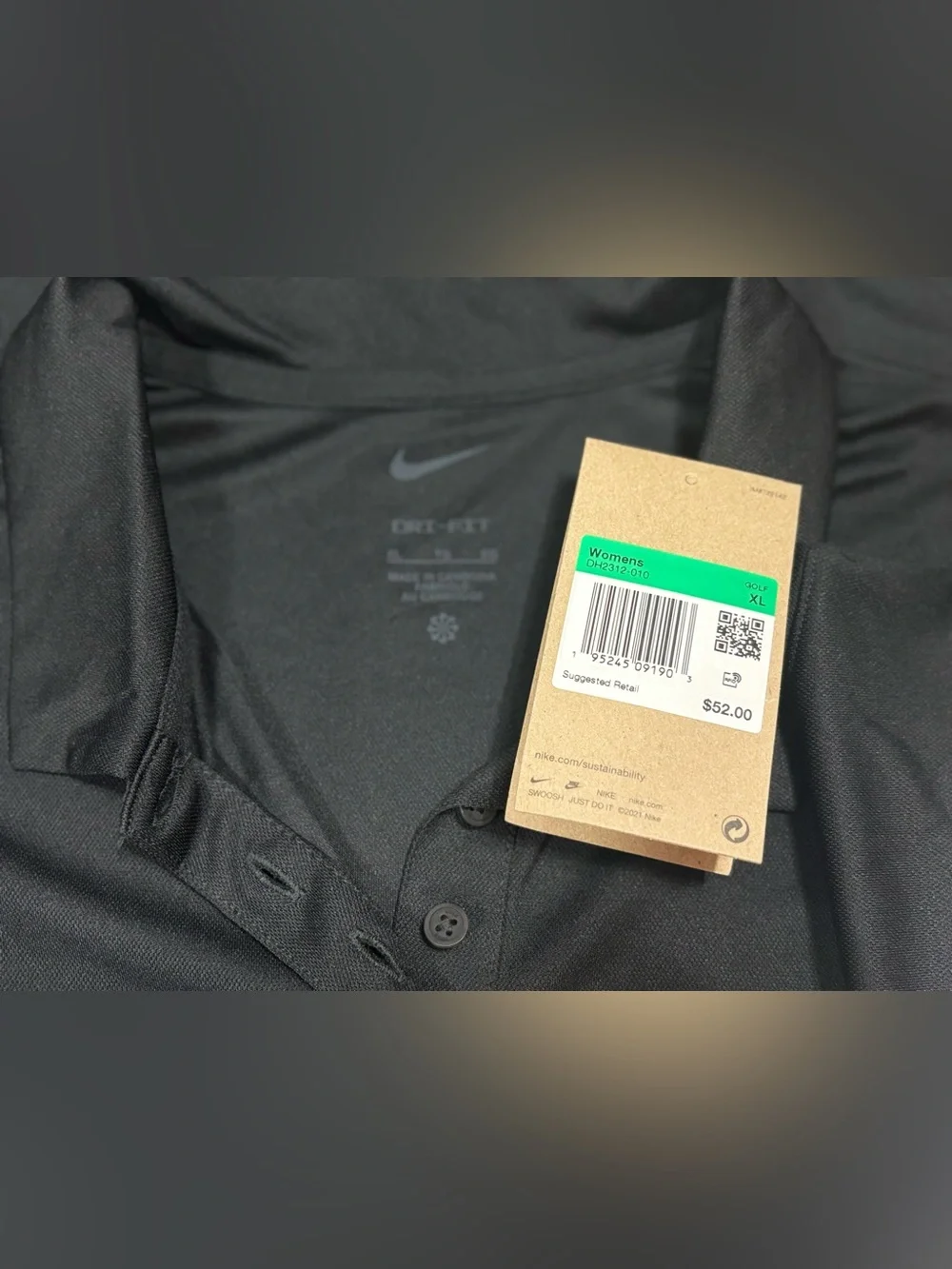 Nike Black Women’s Sleeveless Polo Tank Top Dri-Fit Victory Golf DH2312-010